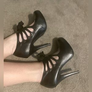 Steve Madden Missy Lace Up Bow Stiletto Pumps